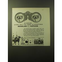 1960 Beseler C Topcon Camera Ad - In circles where only the finest is acceptable