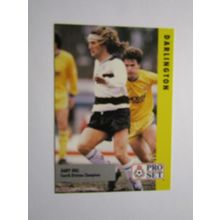 54. Darlington - Gary Gill - Pro Set 1990/91 Football Fixture List Card (ef1)