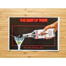 1989 Beefeater Gin Ad, Best of Taste, Gin of England, Original Print Paper Ad