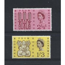 GB.Freedom from Hunger set of 2.Phosphor Issue.Mounted Mint.Jul25