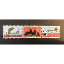 AUSTRALIA 1969 SG 0450a USED strip of 3