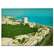 Postcard Tunisia Sousse general view vue générale buildings beach unposted 1980s