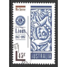 AUSTRALIA 1997: 50th ANNIVERSARY LIONS INTERNATIONAL AUSTRALIA - 45c USED (G6)