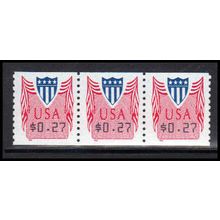 CVP33 27c Shield Very Fine MNH Strip of 3 PA5319