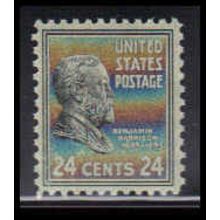 828 24c Benjamin Harrison Fine MNH O4200