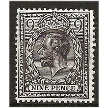 1913 SG392 9d Deep Agate Wmk Royal Cypher Mounted Mint . ..