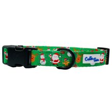 Cutie Ties Fun Design Dog Collar Small Christmas Festive Green