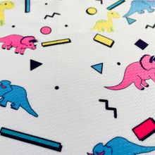 Cutie Ties Tie On Dog Bandana Large Dino Doggy White