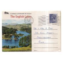 THE ENGLISH LAKES, CUMBRIA used vintage letter card 5 pictures 1977 =