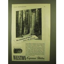 1944 Weston Exposure Meter Ad - Measure of Giants