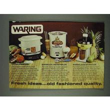 1978 Waring Steam Chef and Ice Cream Parlor Ad