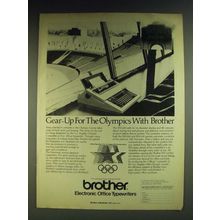 1984 Brother EM-200 Typewriter Ad - Gear-up for the Olympics with Brother