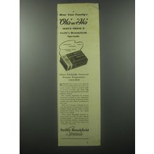 1939 Swift's Brookfield Spreads Ad - Hear your family's oh's and Ah's
