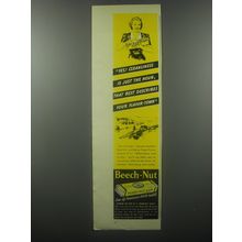 1939 Beech-Nut Gum Ad - Yes! Cleanliness is just the noun
