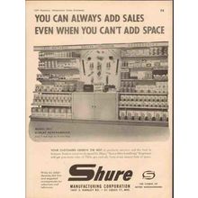 SHURE MFG CORP 1957 service station display merchandiser vintage ad