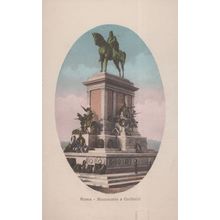 Roma Garibaldi A Monumento Antique Italian Postcard