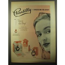 1954 Houbigant Chantilly Perfume Ad - The Perfume that clings