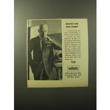 1960 Wallachs Hart Schaffner & Marx Viracle Suit Ad - Olive's the hot story
