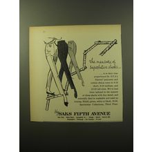 1960 Saks Fifth Avenue Fashion Ad - The measure of Superlative slacks