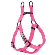 Flat Nylon Harness W3/8 L11"-16" Pink XS
