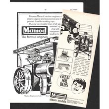 MAMOD steam MALINS LTD, Brierley Hill, Staffs : 2x Original 1972 & 1974 Adverts