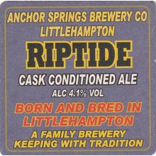 BEER MAT - ANCHOR SPRINGS BREWERY - RIPTIDE - (Cat No 002) - (2011)