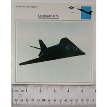 Lockheed F-117A - USA - Attack & Close Support - Collectors Club Card