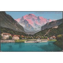 Schiffeinfahrt in Interlaken mit Heimwehfluh, c.1910s - Photoglob AK