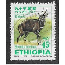 ETH 2002 45c 'MENELIKS BUSHBUCK' FINE USED (EBID70-285)