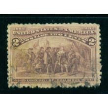 Used 231c 2c Landing of Columbus Almost Very Fine M02619