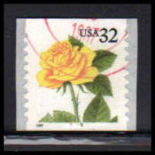 Used 3054 32c Yellow Rose Very Fine CNS 5566 PA6954