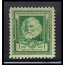 864 1c Henry Longfellow Fine MNH KA2491
