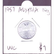 1957 Austria 10 Groschen Coin