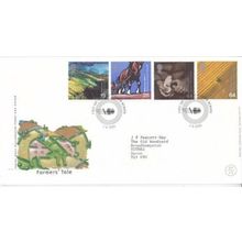GB 1999 The Farmers Tale FDC Laxton Newarkspecial cancel typed with encl.VGC