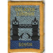 Scout Badge UK - Greater London South - Hessian Back - Used (BY255)