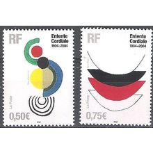 France 2004 Michel 3801 - 3802 Neuf ** Cote (2008) 3.00 € Entente cordiale