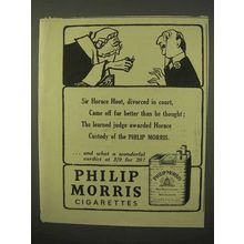 1954 Philip Morris Cigarettes Ad - Sir Horace Hoot