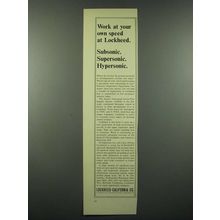 1966 Lockheed-California Ad - AAFSS Helicopter, F-104 Starfighter