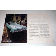 1972 Lincoln Continental Car Ad - How It Looks in Your Driveway!