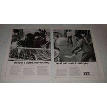 1972 ITT Ad - A Violent, Man-Bruising Sport