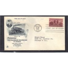 FDC Art Craft 993 3c Railroad Engineers (Cachet-Typed/A) CV40736