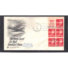 FDC Art Craft C79a 13c Winged Letter Pane/6 (Cachet-Label/A) CV415603