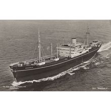 MS Magdala Rare Denmark Ship East Asiatic Company Postcard