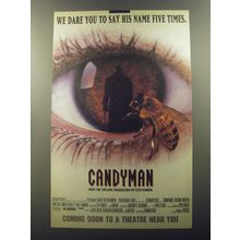 1992 Candyman Movie Advertisement - We dare you to say his name five times