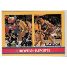 1990-91 Hoops Vlade Divac, Sarunas Marciulionis basketball card #384