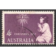 AUSTRALIA 1957: CHRISTMAS - 4d PURPLE USED (G7)
