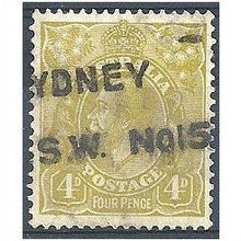 Australia 1929 SG102 4d Yellow-Olive Good/Fine Used