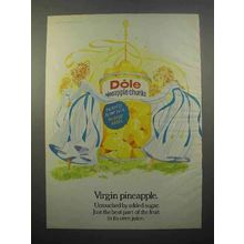 1973 Dole Pineapple Chunks Ad - Virgin Pineapple