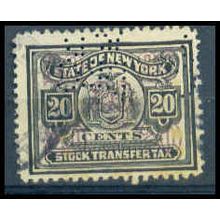 Used Revenue 20c N.Y. Stock Transfer Fine WA2785