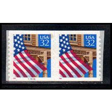 2915A 32c U.S. Flag Over Porch Very Fine MNH CNP Left 87898 10x10 PA1746